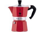 Espressokocher BIALETTI "Moka Express", rot (aluminiumfarben, rot), 0,06 l, 1, Kaffeemaschinen, Espressokocher, Aluminium, in hochwertiger Lackierung, 1 Tasse