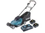 makita DLM432PT2 Akku-Rasenmäher 18,0 V für bis zu 575 m², mit 2 Akkus