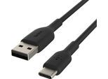 BELKIN USB-Kabel "BoostCharge USB-C/USB-A Kabel PVC, 2m", schwarz, 200cmcm, Kabel, USB-Kabel