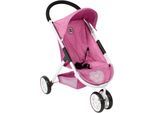 Puppenbuggy CHIC2000 "Speedy", jeans pink, Puppenwagen, KinderB:35cm H:59cm T:54cm, Kunststoff, Metall, Polyester, Puppenbuggy, mit leichtgängigen Doppelrädern, B:35cm H:59cm T:54cm