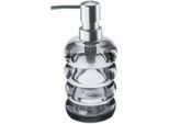 Seifenspender KLEINE WOLKE "Verro", silbergrau, Glas, Dosierspender, Seifenspender