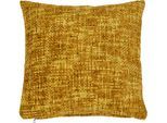 Dekokissen DONE. "Twist", gold (gold, meliert), B:45cm H:1cm L:45cm, Polyester, Dekokissen_Sitzkissen_Kissenhüllen, Dekokissen, Geflochtene Optik
