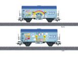 Güterwagen MÄRKLIN "Märklin Start up - Kühlwagen "PEZ" - 44219", blau, Modelleisenbahn-Fahrzeuge, KinderL:12cm, Kunststoff, Metall, Güterwagen, Made in Europe, L:12cm