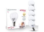 B.K.LICHT LED-Leuchtmittel, Energieeffizienz: F, weiß, L:8,1cm Ø:4,6cm, Leuchtmittel, LED-Lampe Glühbirne 5 Watt 470 Lumen 3.000 Kelvin Energiesparlampe, LED-Leuchtmittel