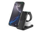 BELKIN Wireless Charger "UltraCharge faltbare magnetische 3-in-1 Ladestation mit Qi2 (25 W)", schwarz, B:10,5cm H:7cm T:12cm, Ladegeräte, Wireless Charger