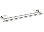 Handtuchstange WENKO "Orea", silber (silberfarben), B:60cm H:4,5cm T:12cm, Edelstahl, Handtuchhalter, Handtuchstange, Turbo-Loc