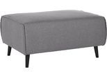 Hocker DOMO COLLECTION "Amora", grau (hellgrau), B:97cm H:47cm T:66cm, Hocker, Hocker, mit Federkern, Fußhöhe passend für gängige Saugroboter