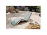 Ambia Garden Gartenliege, Grau, Holz, Akazie, massiv, Füllung: Polyester, 152x55x62 cm, FSC 100%, Kissen, Gartenmöbel, Gartenliegen