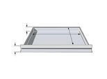 Schubladen, für Feldbreite 995 mm, H 100 mm, T 600 mm, hellsilber