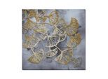Perlen-Stickbild "Ginkgo Gold", 32 x 31 cm