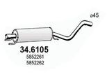 ASSO Mittelschalldämpfer 346105 für Vaughall Opel
