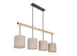 Möbelix , Schwarz, Beige , Metall, Kunststoff , 15x130x86 cm , RoHS, Europäischer Sicherheitsstandard , einfach zu transportieren , Beleuchtung, Innenleuchten, Hängeleuchten, Esstischlampen