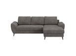 Mid.you , Grau , Textil , seitenverkehrt montierbar, L-Form , 255x154 cm , Liegefunktion ,