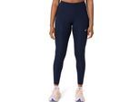 Lauftights ASICS "ROAD HIGH WAIST TIGHT", Damen, Gr. XL, N-Gr, blau (midnight), Obermaterial: 78% Polyester, 22% Elasthan, Hosen, mit mehreren Taschen, elastisches Schlaufensystem, schnell trocknend