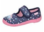 Hausschuh LICO "Hausschuh Cookie Girl", Mädchen, Gr. 24, blau, Synthetik, Schuhe Hausschuh