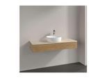 Villeroy und Boch Antao Waschtisch-Unterschrank L10113HN mit Beleuchtung, 1 Auszug, 1200 x 190 x 500 mm, Front mit Struktur, Honey Oak / Botticino