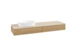 Villeroy und Boch Antao Waschtisch-Unterschrank K15113HN 160x19x50cm, Waschbeckenplattenfarbe botticino, honey oak