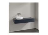Villeroy und Boch Antao Waschtisch-Unterschrank L11050HG mit Beleuchtung, 1 Auszug, 1200 x 190 x 500 mm, Front ohne Struktur, Midnight Blue Matt Lacquer / Midnight Blue Matt Lacquer