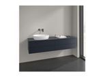 Villeroy und Boch Antao Waschtisch-Unterschrank L26050HG mit Beleuchtung, 4 Auszüge, 1600 x 360 x 500 mm, Front ohne Struktur, Midnight Blue Matt Lacquer / Midnight Blue Matt Lacquer