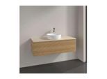 Villeroy und Boch Antao Waschtisch-Unterschrank K32153HN 120x36x50cm, Hahnloch, Waschbeckenplattenfarbe botticino, honey oak