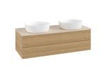 Villeroy und Boch Antao Waschtisch-Unterschrank L24113HN 120x36x50cm, Waschbeckenplattenfarbe botticino, honey oak