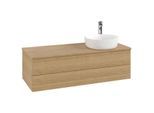 Villeroy und Boch Antao Waschtisch-Unterschrank K23151HN 120x36x50cm, Hahnloch, Waschbeckenplattenfarbe honey oak, honey oak
