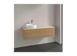 Villeroy und Boch Antao Waschtisch-Unterschrank K22053HN 120x36x50cm, Hahnloch, Waschbeckenplattenfarbe botticino, honey oak