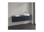 Villeroy und Boch Antao Waschtisch-Unterschrank L38050HG mit Beleuchtung, 2 Auszüge, 1600 x 360 x 500 mm, Front ohne Struktur, Midnight Blue Matt Lacquer / Midnight Blue Matt Lacquer