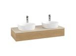Villeroy und Boch Antao Waschtisch-Unterschrank K13153HN 120x19x50cm, Hahnloch, Waschbeckenplattenfarbe botticino, honey oak
