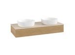 Villeroy und Boch Antao Waschtisch-Unterschrank K13113HN 120x19x50cm, Waschbeckenplattenfarbe botticino, honey oak