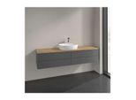 Villeroy und Boch Antao Waschtisch-Unterschrank K25051GK 160x36x50cm, Hahnlochbohrung, Waschbeckenplattenfarbe honey oak, anthracite matt lacquer