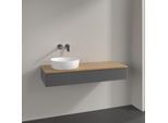 Villeroy und Boch Antao Waschtisch-Unterschrank K11011GK 120x19x50cm, Waschbeckenplattenfarbe honey oak, anthracite matt lacquer