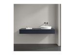 Villeroy und Boch Antao Waschtisch-Unterschrank L16050HG mit Beleuchtung, 2 Auszüge, 1600 x 190 x 500 mm, Front ohne Struktur, Midnight Blue Matt Lacquer / Midnight Blue Matt Lacquer