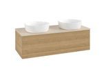 Villeroy und Boch Antao Waschtisch-Unterschrank L35013HN 120x36x50cm, Waschbeckenplattenfarbe botticino, honey oak