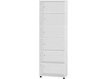 Schäfer Shop Select Regal LOGIN, 6 Ordnerhöhen, B 800 x T 420 x H 2240 mm, lichtgrau