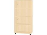 Schäfer Shop Select Regal LOGIN, 4 Ordnerhöhen, B 800 x T 420 x H 1514 mm, Ahorn Dekor