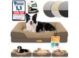 ELONEO Orthopädisches Hundebett, Braun - Größe M