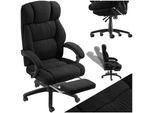 tectake® Bürostuhl, dicke Polsterung mit weichem Velours, ergonomische Form, Belastbarkeit 120 kg