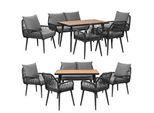 Swing&Harmonie Gartenmöbel Lounge-Set „Sienna“ für 6 Personen - anthrazit/grau