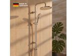 CARLDIX Reno Duschsystem 72000102-00 Aufputz, ohne Thermostat, mit Umsteller, Kopfbrause 230 mm, Chrom