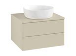 Villeroy und Boch Antao Waschtisch-Unterschrank L18050HJ 60x36x50cm, Hahnloch, Waschbeckenplattenfarbe Lack, silk grey matt lacquer