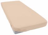 Spannbettlaken PRIMERA "Elasthan-Feinjersey Boxspring", beige, 1 Stk., Jersey-Elasthan, 180x200 180x210 180x220 190x200 190x210 190x220 200x200 200x210 200x220 37cm, Jersey-Elasthan, Obermaterial: 95% Baumwolle, 5% Elasthan, Bettlaken, Spannbettlaken, für hohe Matratzen, PREMIUM, aus 95% gekämmter Baumwolle, 5% Elasthan
