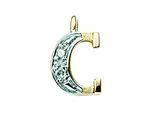 Buchstabenanhänger ADELIA´S "Buchstabenanhänger C 585 Gold ( 14K ) mit Diamant ( 0,02 ct )", silber, Schmuckanhänger, Damen, 0,02 VVS = sehr sehr kleine Einschlüsse mit Diamant, Gold
