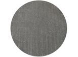 Teppich PACO HOME "Porto 890", grau (anthrazit), H:13mm Ø:120cm, Polypropylen, Teppiche, Teppich, Kurzflor, Uni-Farben, ideal im Wohnzimmer & Schlafzimmer