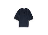 TOM TAILOR Damen Blusenshirt mit Spitzendetails, blau, Uni, Gr. M