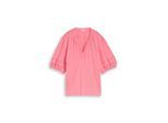 TOM TAILOR Damen Blusenshirt mit Spitzendetails, rosa, Uni, Gr. M