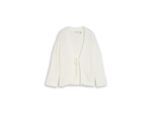 TOM TAILOR Damen Cardigan mit Schleifendetail, weiß, Uni, Gr. M