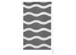 Schwöller , Anthrazit , Textil , Wellen , 50x150 cm , Klemmfix-System , Heimtextilien, Rollos & Jalousien, Rollos, Doppelrollos