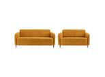 Livetastic , Gelb , Textil , 180x76x90 cm , Made in EU , Rücken echt, Armteil links, Armteil rechts , Wohnzimmer, Sofas & Couches, Sofas, Weitere Sofas