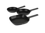 Möbelix , Anthrazit , Metall , 1,7 l , Lfgb , hitzebeständige Griffe , Kochen & Essen, Pfannen, Pfannensets